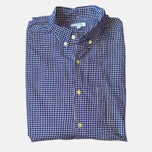 Steven Alan Men’s Button Down Shirt Size M Blue Gingham Single Needle